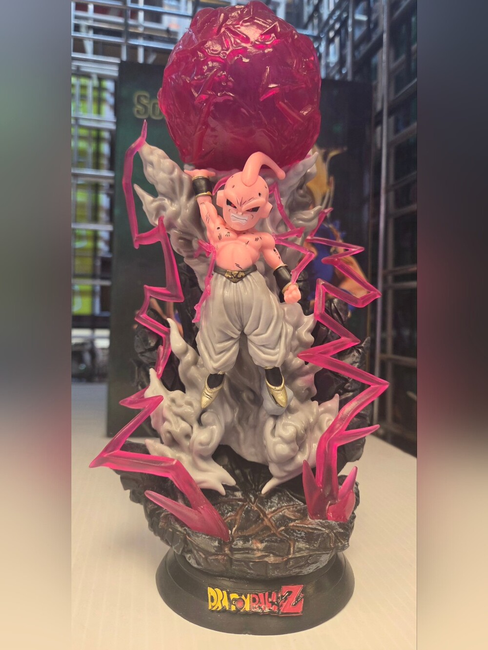 Dragon Ball Z Majin Buu Action Figure with Pink Energy Effects